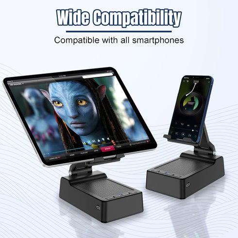 Mahensy Gifts for Men,Cell Phone Stand with Wireless Bluetooth Speaker Anti-Slip Base HD Surround Sound Compatible