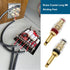 4Pcs Brass Crystal Long M8 Binding Post Heavy Duty Gold Plated Banana Jacks for Speaker Amplifier Connector