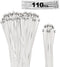 KiyHemo 110PCS Metal Zip Ties, 11.8IN +7.8IN Stainless Steel Zip Ties Heavy Duty