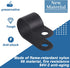 Glarks 120Pcs 1/2 Inch Black Nylon R-Type Cable Clip Wire Clamp with 120Pcs Screws for Wire, Cable, Conduit