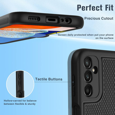 FNTCASE Heavy Duty Protective Case for Samsung Galaxy A14 5G, Shockproof Rugged Military Protection with Non-Slip Back