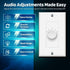 TNP Wall Mount Plate Volume Control Knob - 100W Flush in Wall Volume Control for Speakers, Audio Compatibility