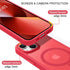 BENTOBEN iPhone 13/14 Case - Slim Shockproof Translucent Matte, Red, Compatible with MagSafe, 6.1" Protective Cover.