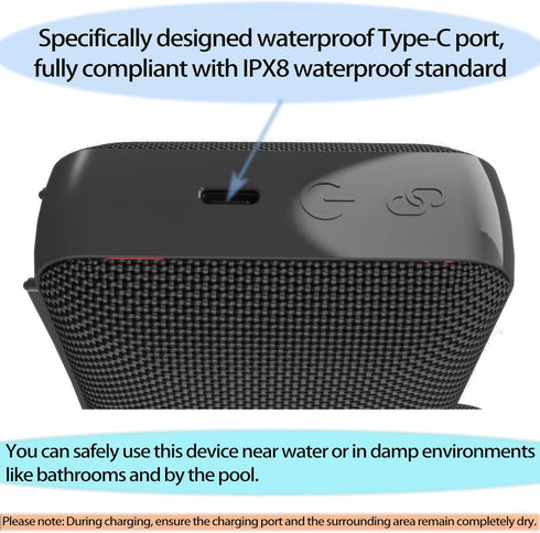 AF AUDIO FANTASY BP26 IP68 5.3 Bluetooth Shower Speaker,Portable Bluetooth Speaker, Hi-Fi Sound, Waterproof
