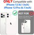 SPORTLINK for iPhone 12/12 Pro Waterproof Case - Full Body Shockproof Dustproof Phone Screen Protector Rugged Cases,