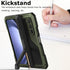 Rugged Heavy Duty Metal Case for Samsung Galaxy Z Fold 5 with Slim S Pen Holder, Full-Body Protection, Green