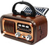 Bingxue Vintage Portable Radio with Bluetooth & TWS, AM/FM/SW Reception, Solar/D Battery/USB Charging,
