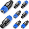 8 Pack NL4FC Speaker to 1/4 Adapter, Male to 1/4 inch TS Female Converter, 1/4 inch Female to NL4FC Male Connectors