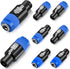 8 Pack NL4FC Speaker to 1/4 Adapter, Male to 1/4 inch TS Female Converter, 1/4 inch Female to NL4FC Male Connectors