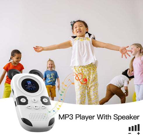 RUIZU 64GB MP3 Player for Kids, Cute Panda Portable Music Player with Bluetooth 5.3, FM Radio, Voice Recorder