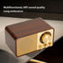 Yunseity Retro Wood Bluetooth Radio, Portable Speaker with Built-in Speakers, Vintage Design for Cafes, Restaurants