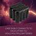 4 Pack AA/AAA/CR123A Black Battery Holder Storage Cases
