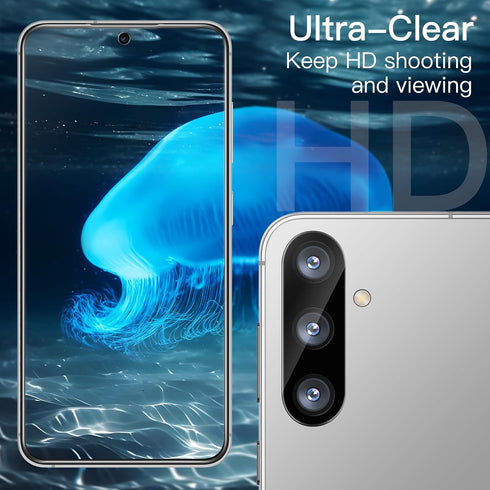JETech Screen Protector for Samsung Galaxy S24 6.2-Inch, 2-Pack with Camera Lens Protector, HD Clear
