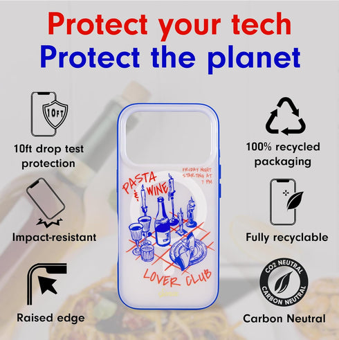 Sonix 17 Case + Phone Stand (Pacific Blue) for iPhone Pro | Pasta & Wine