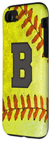 iPhone SE (2020) / 7 / 8 Softball Phone Case with letter B Softball Player Name Gift Case