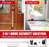 SECURITYMAN 120dB Jammer 400lbs Door Security Bar with Alarm (Detachable) - Siren Door Stopper Alarm - Adjustable