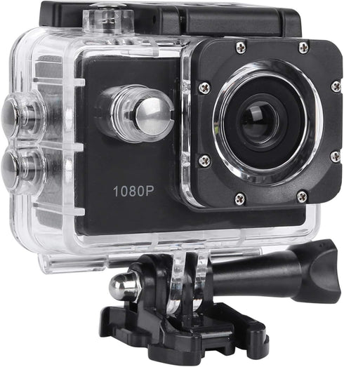 ASHATA A7 Action Camera Camcorder, 1080P HD, 2.0in Screen, 30m Waterproof, 140 Wide