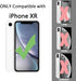 TENOC Phone Case for iPhone XR, Clear Shockproof Protective Bumper Slim Cover for 6.1 Inch