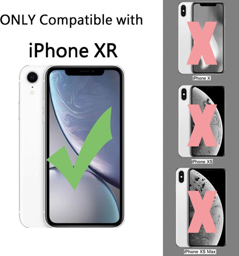 TENOC Phone Case for iPhone XR, Clear Non-Yellowing Protective Bumper Hard Back Cover for 6.1 Inch