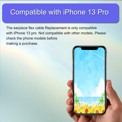 Earpiece Flex Cable Replacement for iPhone 13 Pro, Ear Speaker Connector Repair for Proximity Ambient Light Sensor