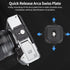 Nitze Aluminum Capture Clip, Camera Clip Backpack Mount with Anti-Off Lock and 4-Side Mountable Arca Quick Release