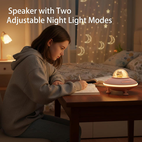 Baolira 5.4, Small Wireless Speaker, Bluetooth Speaker with Night Light for Pink Room Decor, Bluetooth USB