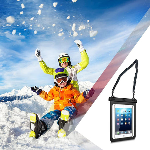 Universal iPad Waterproof Case, Waterproof Dry Bag Pouch for iPad Pro 12.9" 6/5/4/3, Galaxy Tab S8/S7, Android Tablet