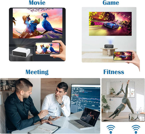 P2P 4K HD Streaming Screen Mirroring Device, Wireless HDMI Adapter for iPhone, MacOS, iPad, Android to TV Projector