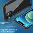 Heavy Duty iPhone 12/12 Pro Case with Screen Protector, Full Body Rugged Shockproof Tough Protective Cover (Black