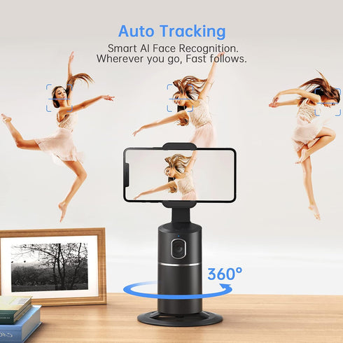 camrola 360 Auto Face Tracking Phone Holder, No App Required, Rotation Face Body Phone Tracking Tripod Smart Shooting