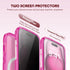TIESZEN iPhone 15 Case - Fluorescent Pink, Dustproof, MagSafe Compatible, 9H Tempered Glass & Privacy Screen Protectors.