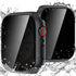 Goton Waterproof Privacy Case for Apple Watch Series 9 8 7 6 5 4 SE, Hard PC Bumper with Tempered Glass, 41mm Black
