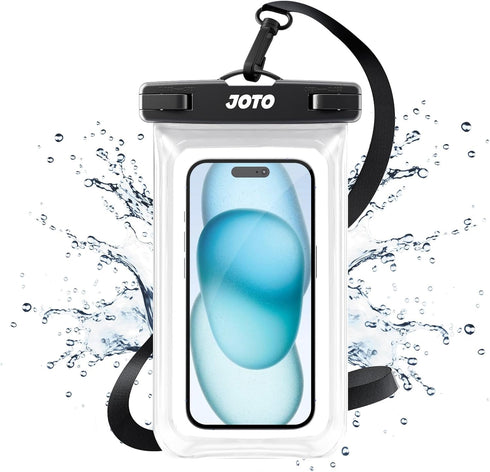 JOTO Universal Waterproof Phone Case for iPhone 16 15 14 13 Plus Pro Max, Galaxy S23 S22 S21 S20+ - Clear