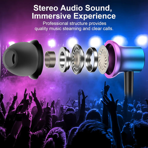 Wired Earbuds 3.5mm Jack Magnetic in-Ear Earphone Stereo Canceling Headphone with Microphone for iPhone iPad Samsung A15 A14 A13 A03s S10 Motorola One 5G Ace Moto G Play Power Stylus Android
