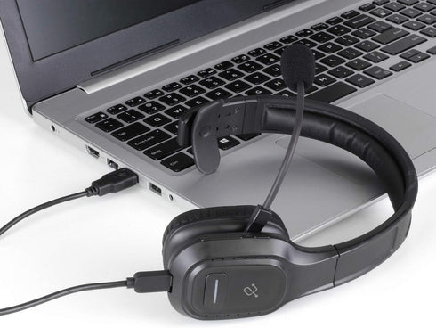 Aluratek Wireless Bluetooth 5.0 Headset ABHM100F, Hi-Fi Over-Ear Headphones with Noise Cancelling, Comfortable