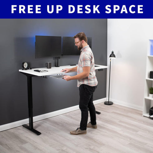 VIVO Universal Under Desk Laptop Storage Mount, Tablet Mounting Brackets, Hidden Docking Station Holder, 3 Parts