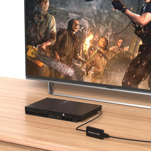Y.D.F PS2 to HDMI Adapter, PS2 HDMI Cable, Supports 4:3/16:9 Aspect Ratio, Works for PlayStation 1/2