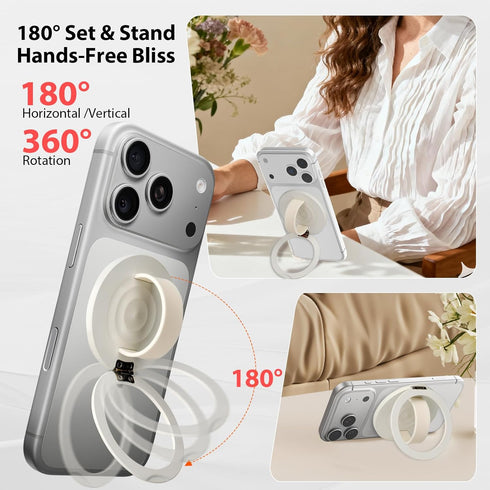 Kovesayi Upgraded Magnetic Phone Grip&Phone Stand, Liquid Silicone Soft and Portable Phone Ring, Removable Finger Loop