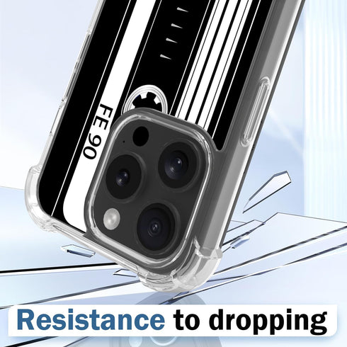Retro Cassette Tape Phone Case for 15 Pro Max 6.7in, Slim Drop Protection Cover with Stand - Color Cassette Tape