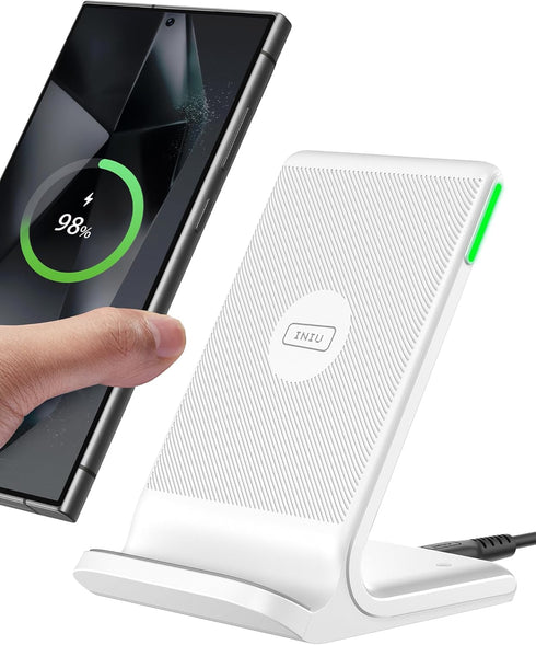 INIU Wireless Charger Station, 15W Fast Wireless Charging Stand for Official and Home