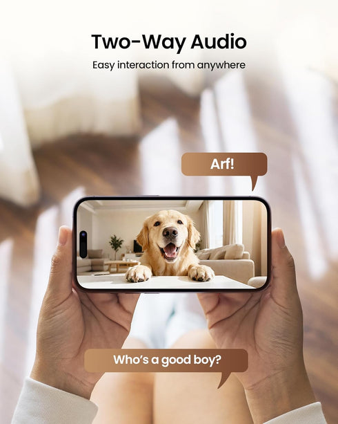 ZOSI 4K C518 360 2-Way 5GHz/2.4GHz 64G Indoor Security Camera, WiFi Pan/Tilt Pet/Dog/Baby Plug-in IP Camera, Auto