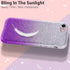 MATEPROX Compatible with iPhone SE 2022 Case, Glitter Bling Sparkle Cute Girls Women Protective Case, Gradient Purple