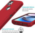 Annymall for Moto One 5G Ace Case with Screen Protector, Rugged Triple Layer Shockproof Heavy Duty Phone Case Cover
