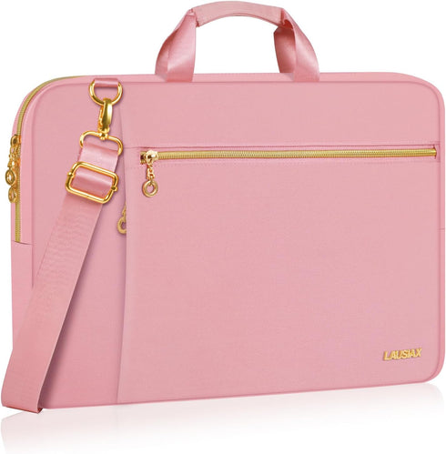 Laptop Case Bag for Women Men, Waterproof Sleeve for MacBook/Dell/HP/Acer/ASUS/LG, Pink, 15-15.6 Inch