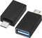 OTG Micro to USB Adapter, Aluminum Alloy Micro USB Male to USB 2.0 A Female Adapter for Android Devices (2 Pack-Black)