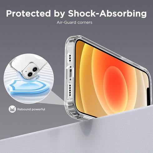 CACOE Magnetic Case for iPhone 12 & 12 Pro 6.1 inch, Clear, Compatible with MagSafe, Not Yellowing Anti-Scratch
