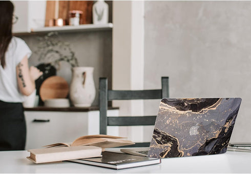 Watbro Laptop Case for MacBook Air 13 Inch 2020 2019 2018 Release A2337 M1/A2179/A1932, Colorful Marble with Keyboard