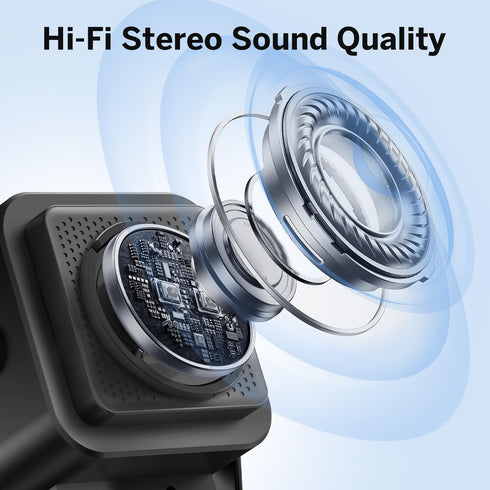MILOUZ 5-in-1 3500mAh 8 360 Wireless Induction Speaker Bluetooth Speaker with Phone Stand,Stereo Sound, Rechargeable
