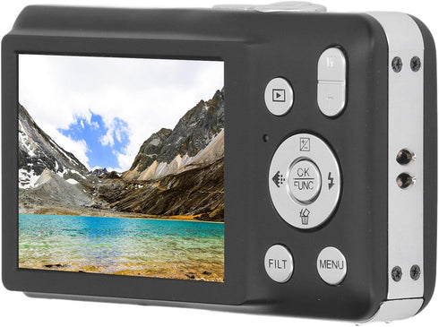 Small Digital Camera, Beauty Filter 16X Zoom Compact for Photo and Video, 750mAh Battery for Teens