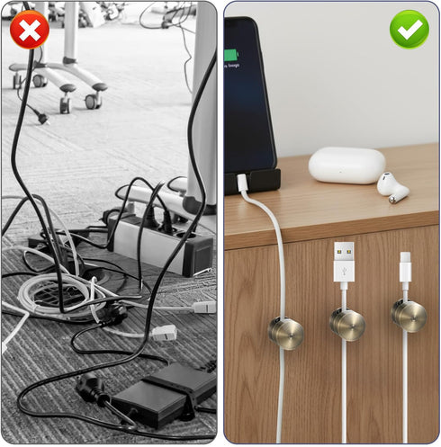 Sibba 3 Cable Anchor Holders PCS Antique Bronze Charger Holders for Cords Aluminum Adhesive Cord Clips for Desk